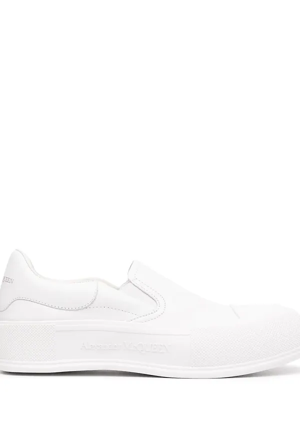 Alexander McQueen Deck slip on-sneakers - Vit