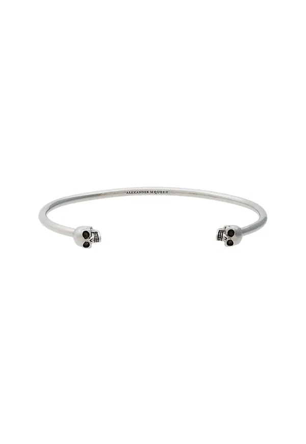 Alexander McQueen Double skull bangle - Metallic