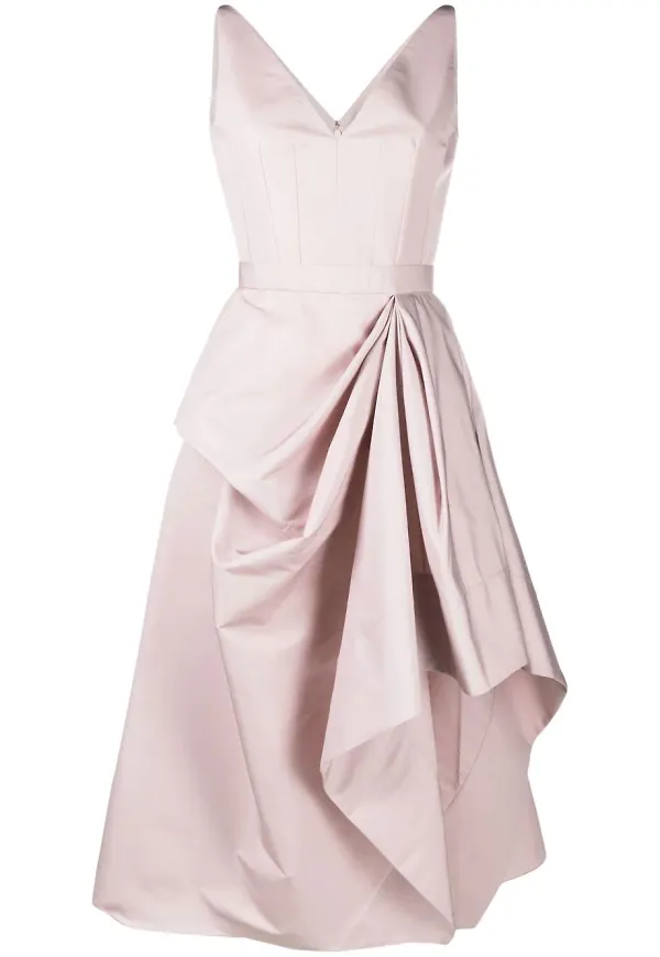 Alexander McQueen draperad midiklänning - Rosa