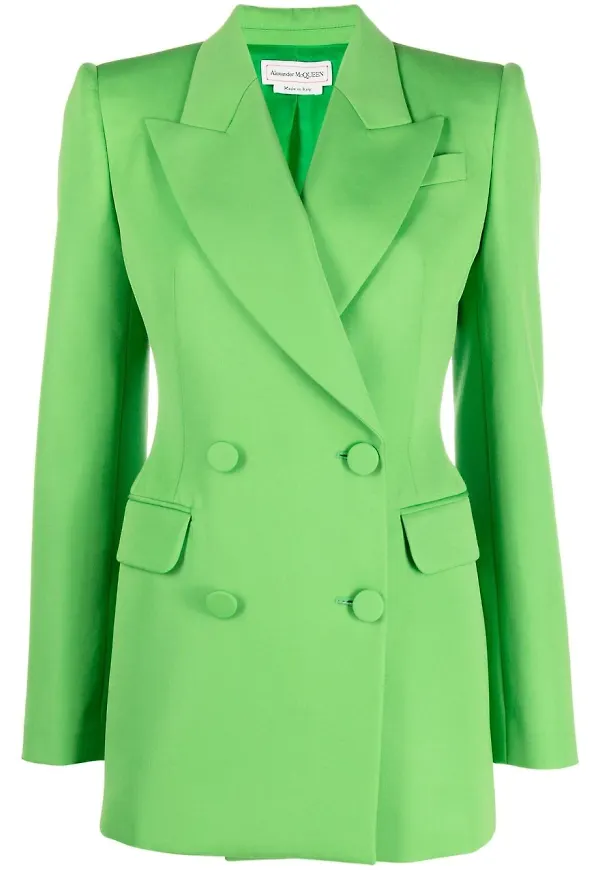 Alexander McQueen dubbelknäppt blazer - Grön