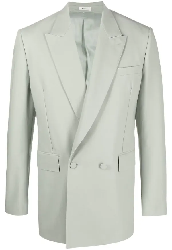 Alexander McQueen dubbelknäppt blazer - Grön
