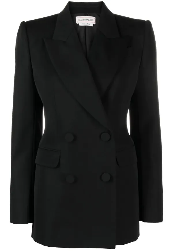 Alexander McQueen dubbelknäppt blazer - Svart