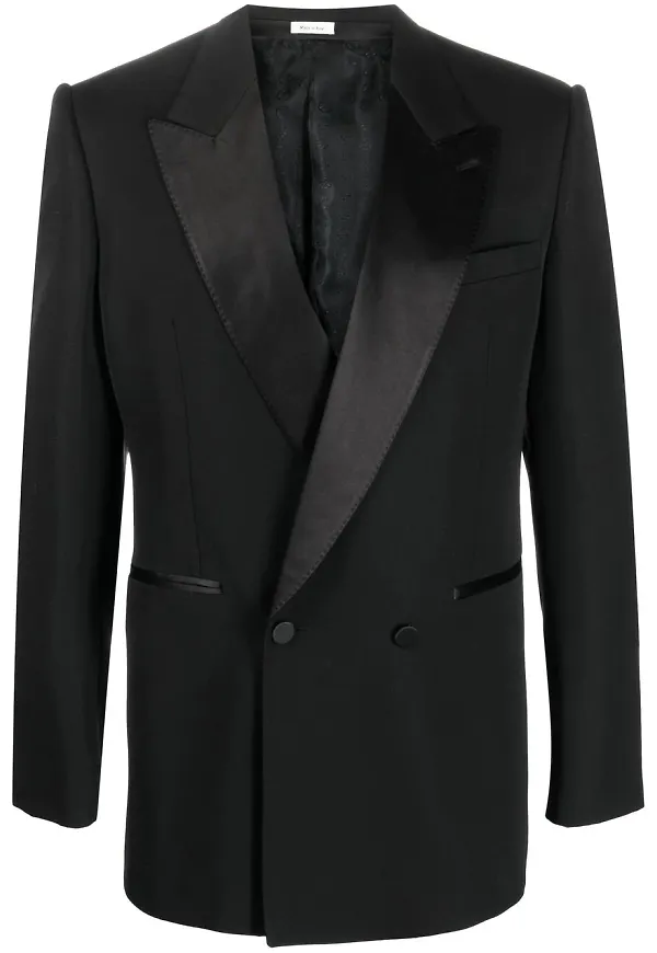 Alexander McQueen dubbelknäppt smokingblazer - Svart