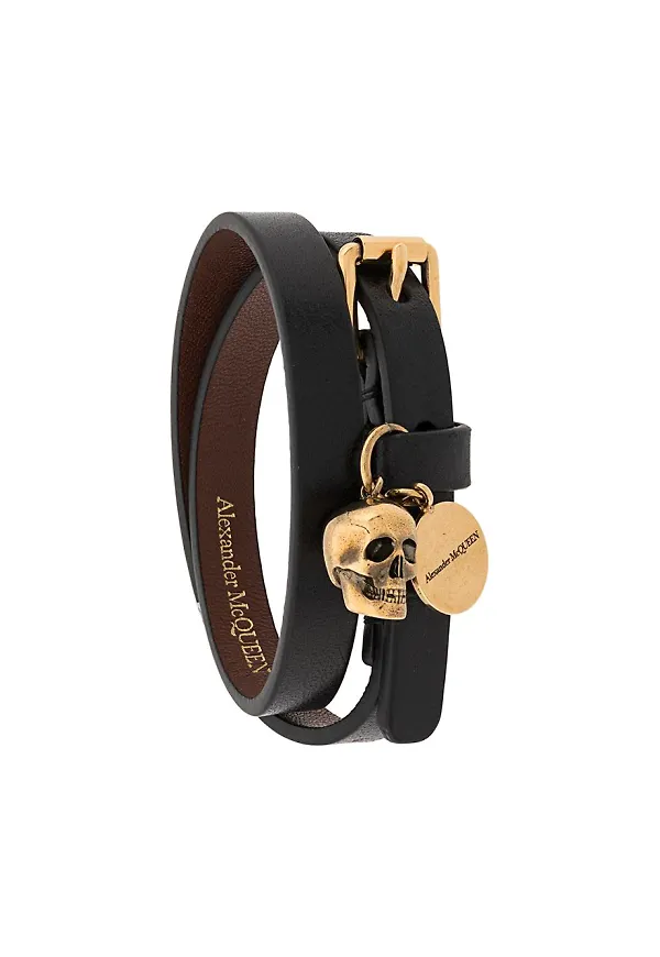 Alexander McQueen dubbelvirat armband - Svart