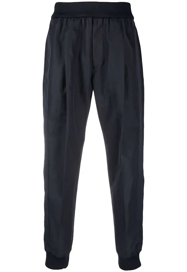 Alexander McQueen elastiska slacks - Blå