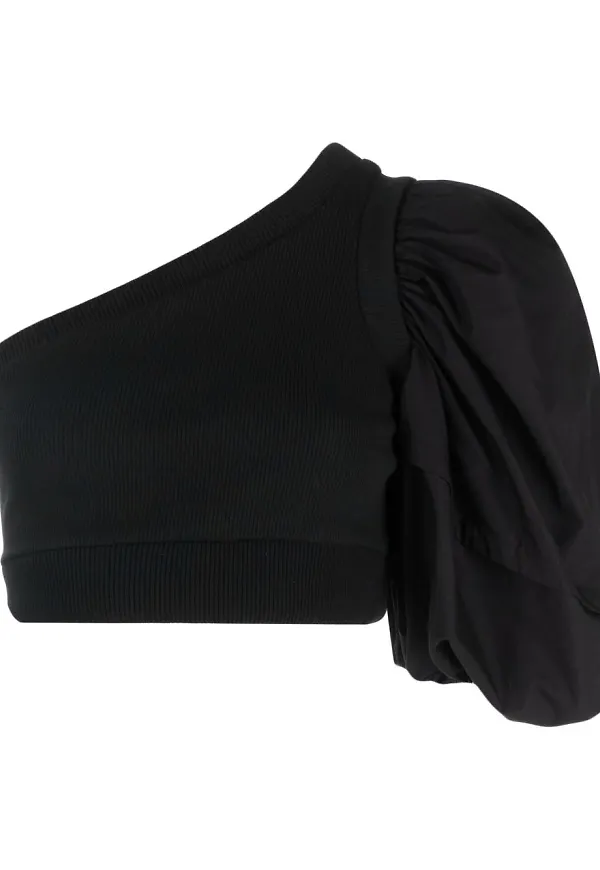 Alexander McQueen enaxlad croptop - Svart