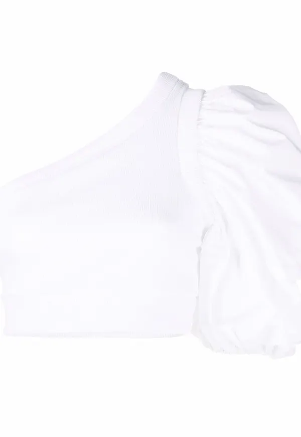 Alexander McQueen enaxlad croptop - Vit