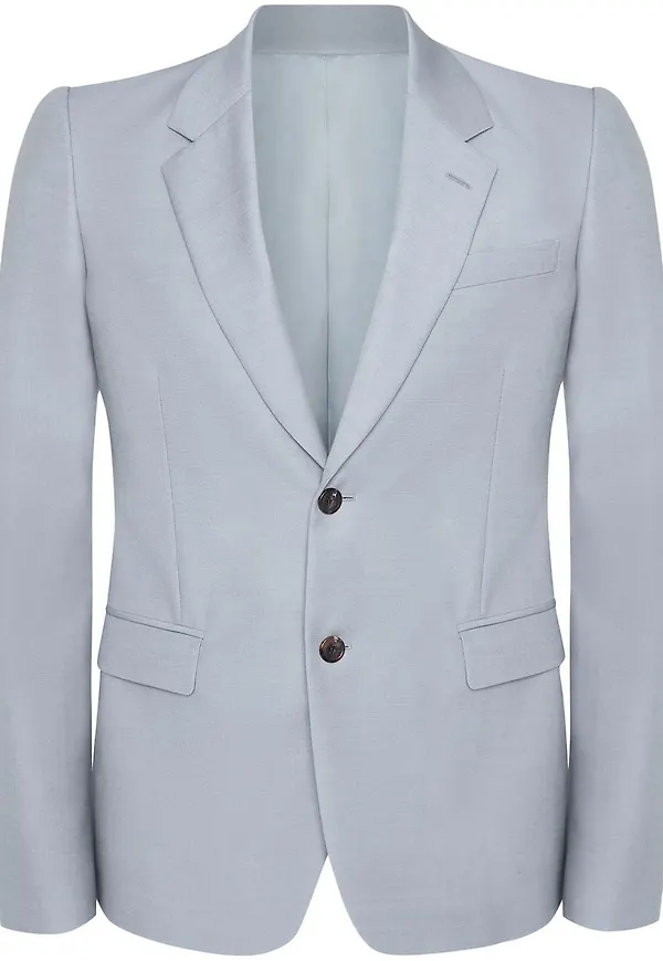 Alexander McQueen enkelknäppt blazer - Blå