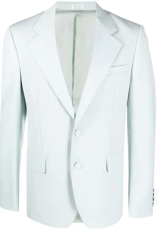 Alexander McQueen enkelknäppt blazer - Blå
