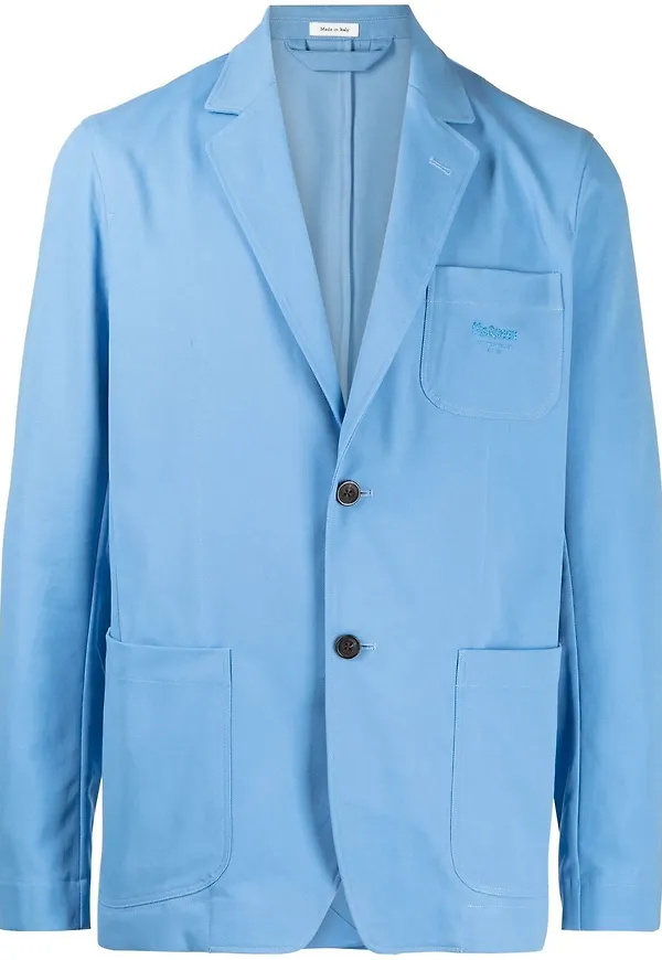 Alexander McQueen enkelknäppt blazer - Blå