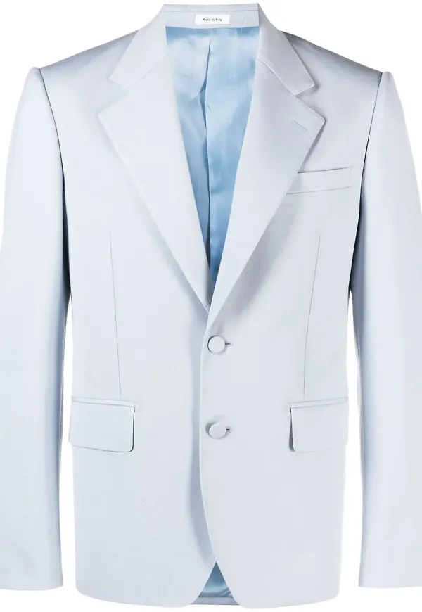 Alexander McQueen enkelknäppt blazer - Blå