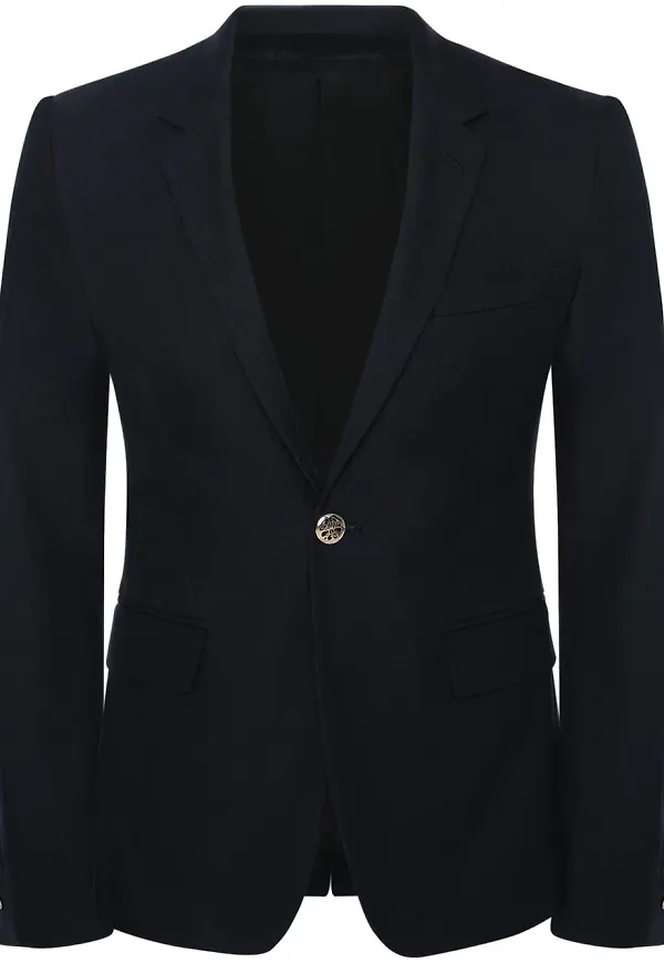 Alexander McQueen enkelknäppt figursydd blazer - Blå