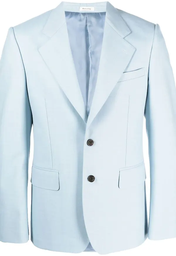 Alexander McQueen enkelknäppt finblazer - Blå