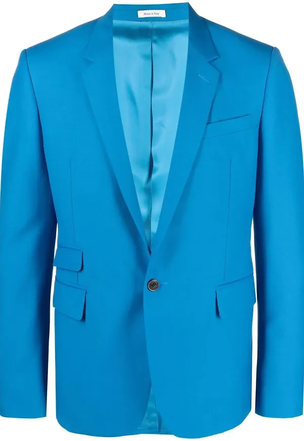 Alexander McQueen enkelknäppt finblazer - Blå