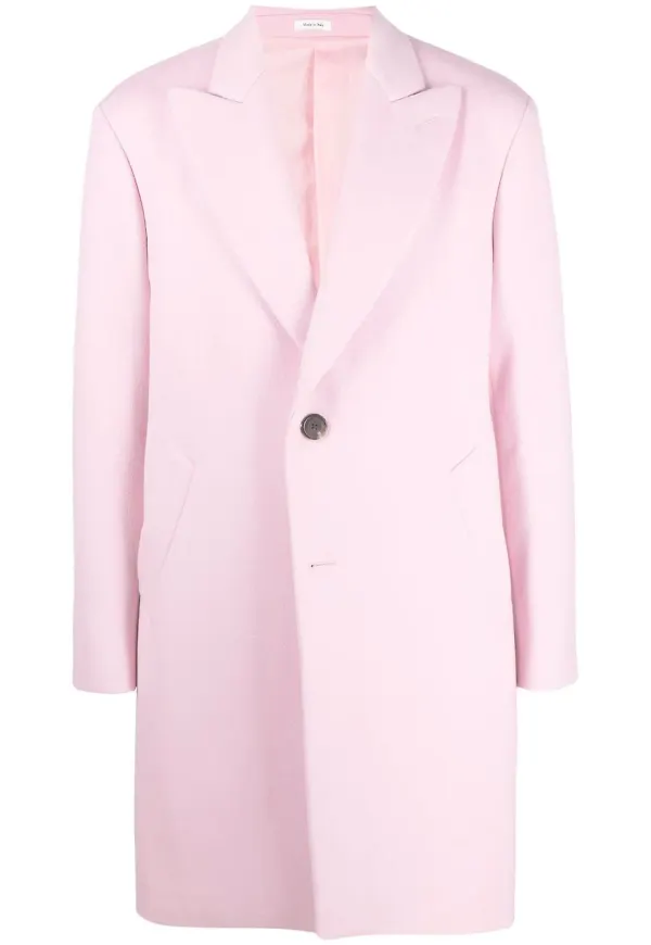 Alexander McQueen enkelknäppt kappa - Rosa