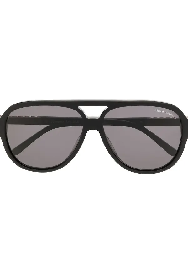Alexander McQueen Eyewear tonade pilotsolglasögon - Svart
