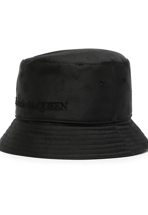 Alexander McQueen fiskehatt med dödskalle - Svart