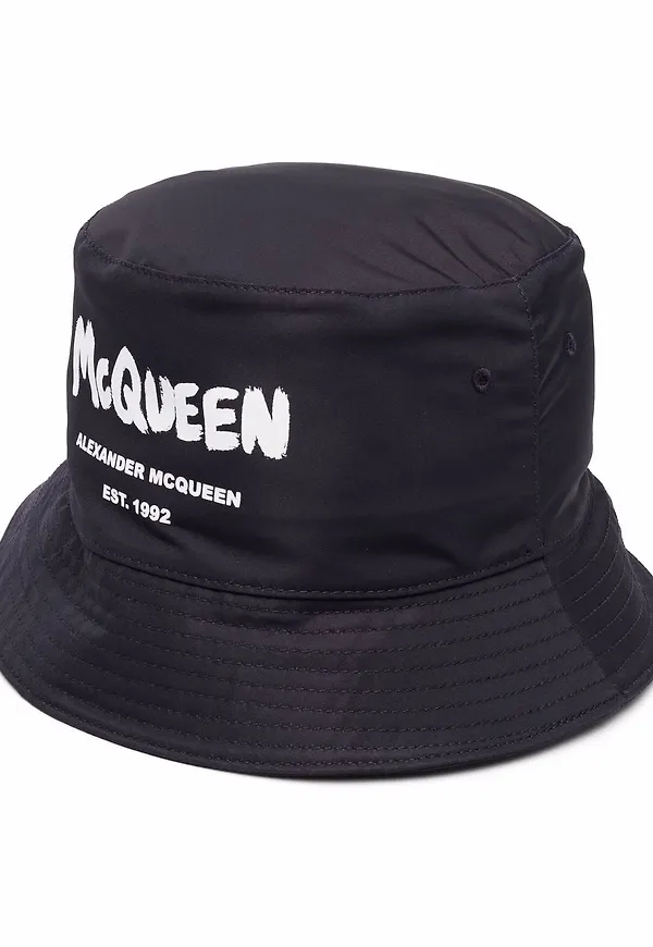 Alexander McQueen fiskehatt med logotyp - Blå