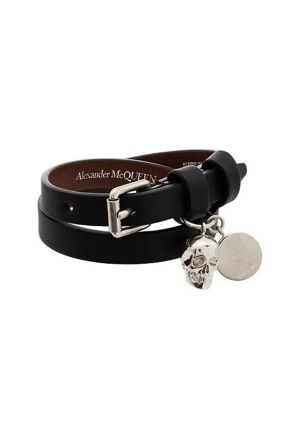Alexander McQueen flätat omlottarmband - Svart