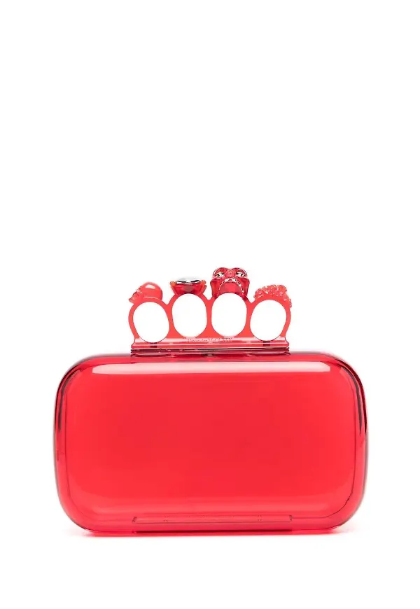 Alexander McQueen Four Ring kuvertväska - Röd
