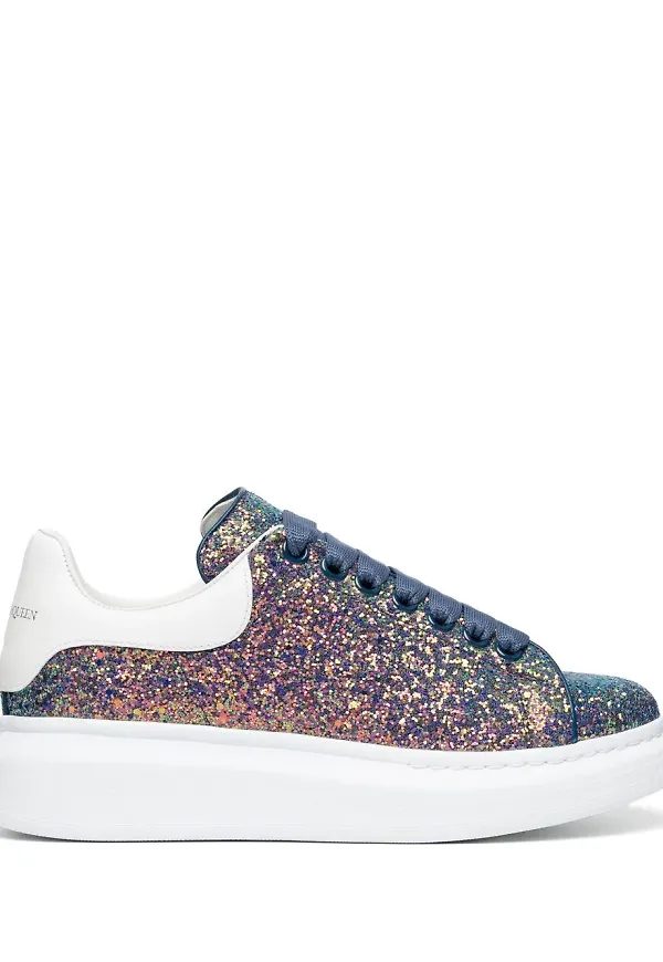 Alexander McQueen glittriga sneakers i oversize-modell - Metallic