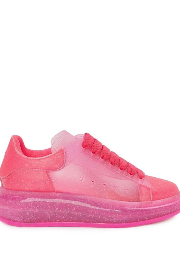 Alexander McQueen glittriga sneakers i oversize-modell - Rosa