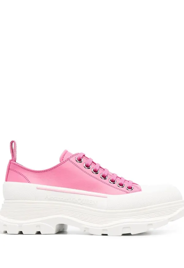 Alexander McQueen grova platåsneakers - Rosa