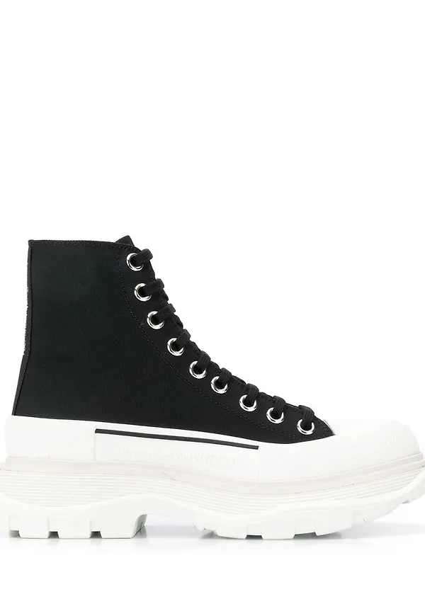 Alexander McQueen grova sneakers - Svart
