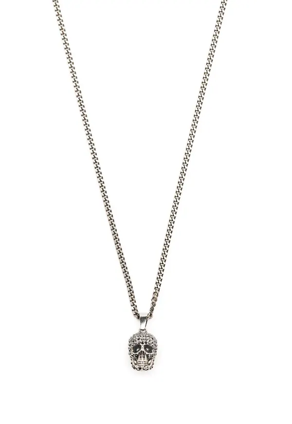 Alexander McQueen halsband med dödskalle - Metallic