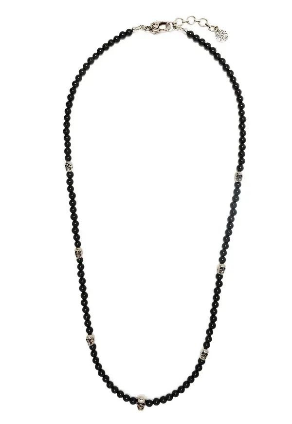Alexander McQueen halsband med dödskalle - Svart