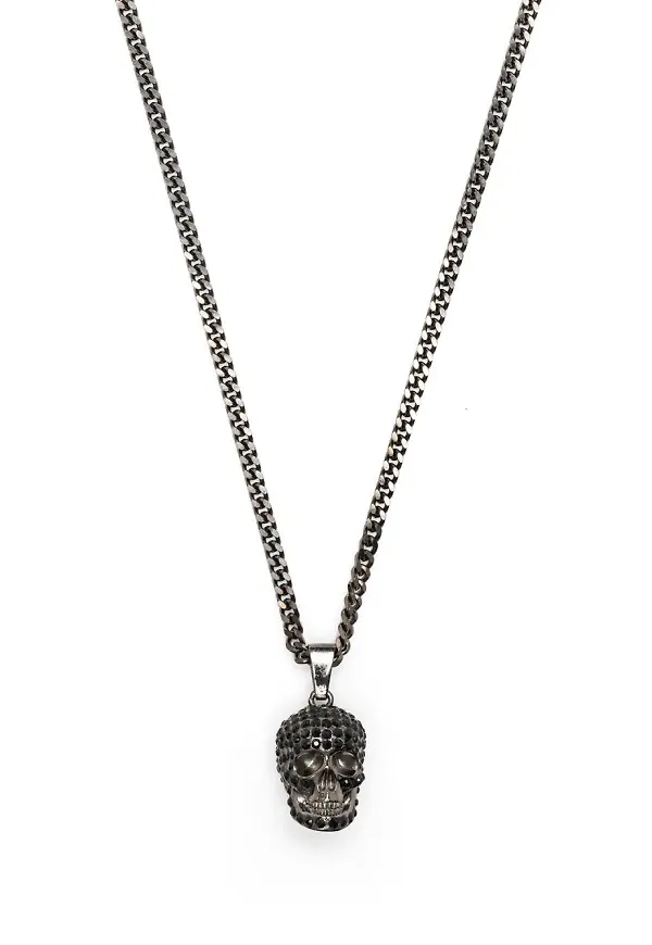 Alexander McQueen halsband med dödskalle - Svart