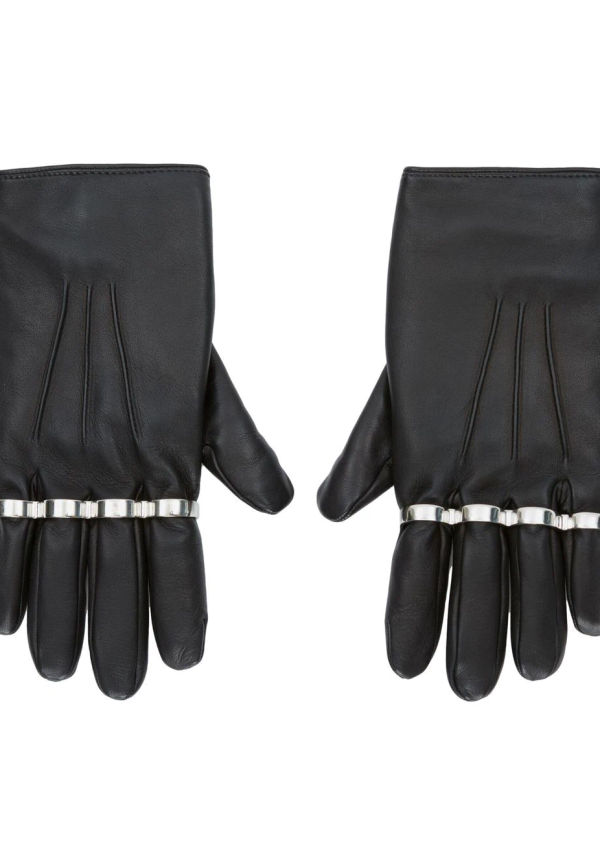 Alexander McQueen handskar med knogjärn - Svart