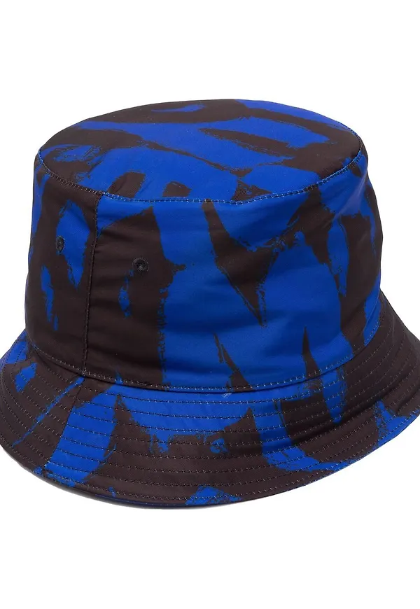 Alexander McQueen hatt med graffititryck - Blå