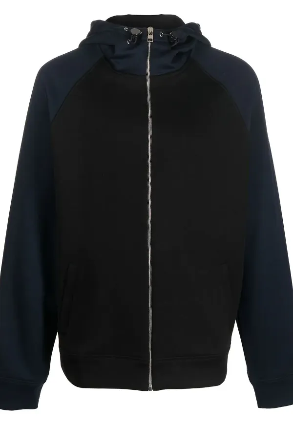 Alexander McQueen hoodie med färgblock - Svart
