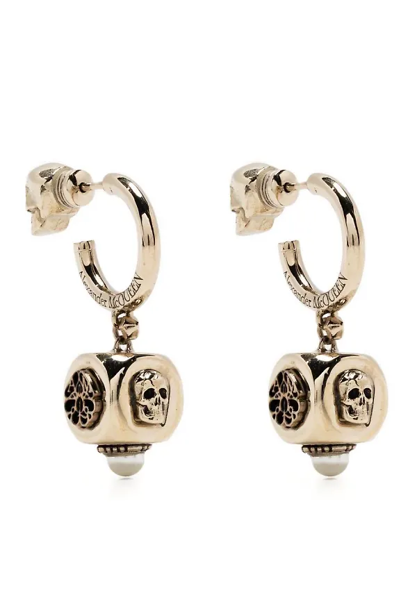 Alexander McQueen hoop med dödskalle - Guldfärgad