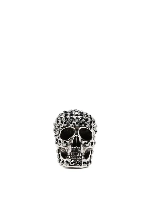 Alexander McQueen hoop med dödskalle - Silverfärgad