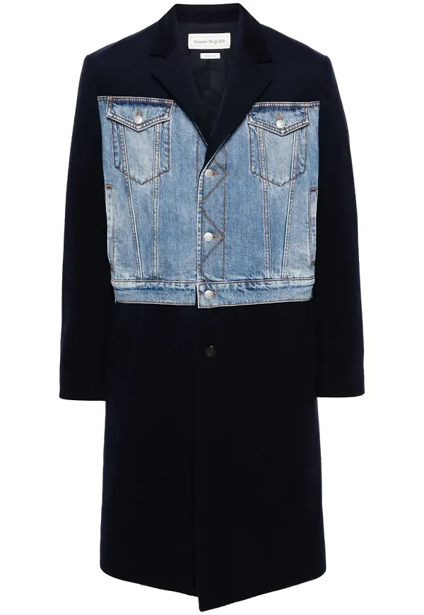 Alexander McQueen Hybrid enkelknäppt rock - Blå