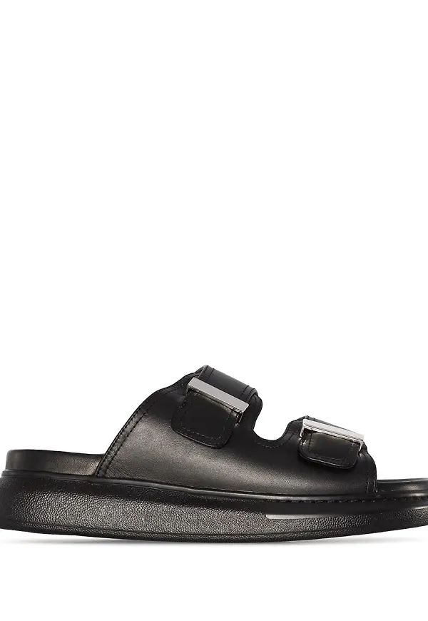 Alexander McQueen Hybrid lädersandaler - Svart