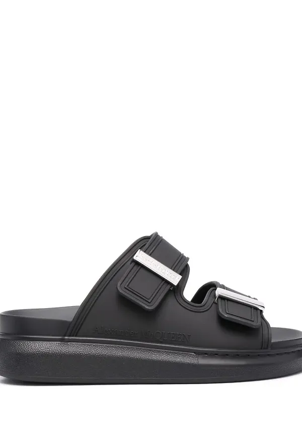 Alexander McQueen Hybrid platåsandaler - Svart