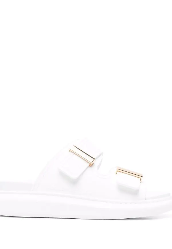 Alexander McQueen Hybrid platåsandaler - Vit