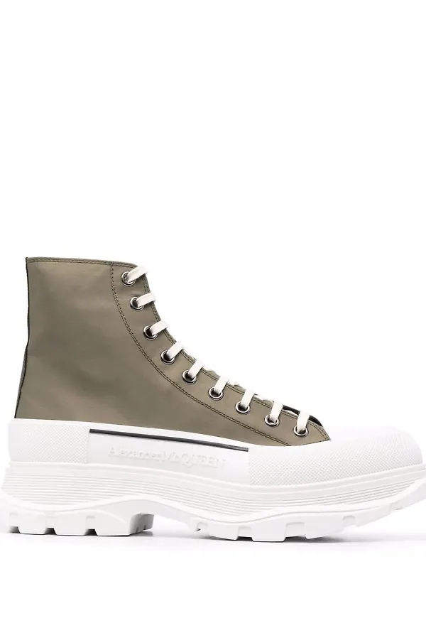 Alexander McQueen höga sneakers - Grön