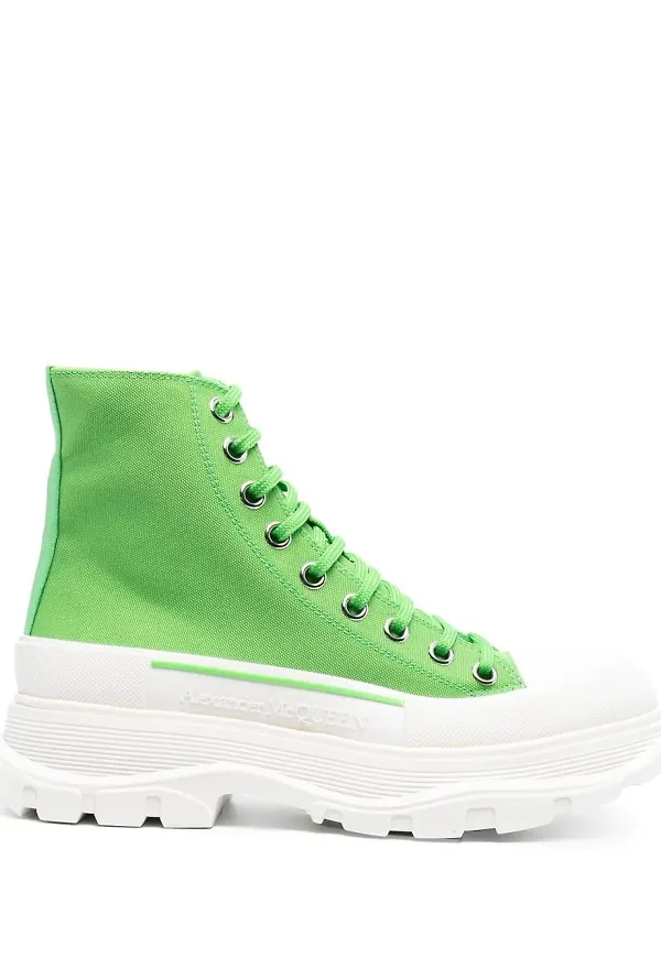 Alexander McQueen höga sneakers - Grön