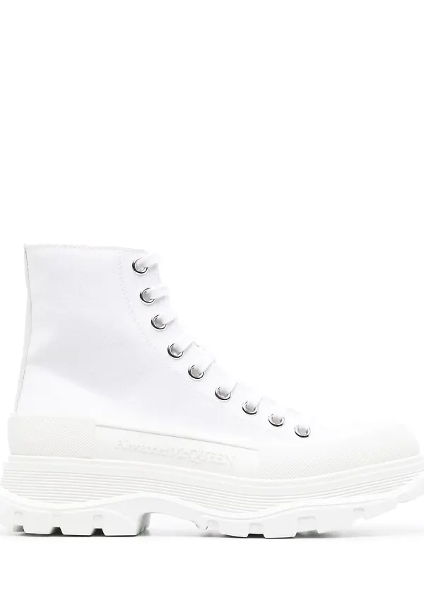 Alexander McQueen höga sneakers - Vit