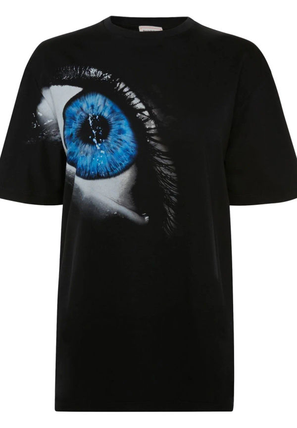 Alexander McQueen Iris t-shirt med grafiskt tryck - Svart