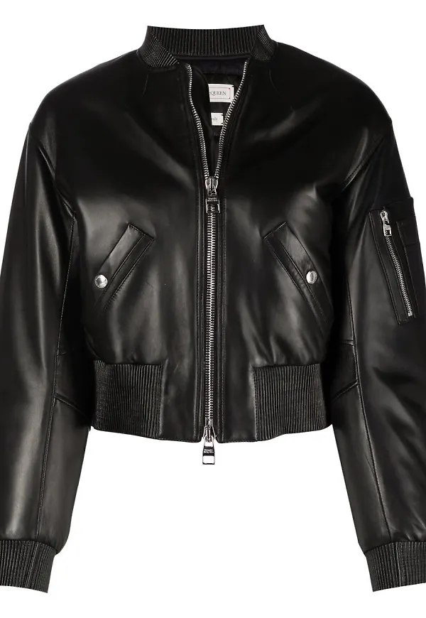 Alexander McQueen jacka med dragkedja - Svart