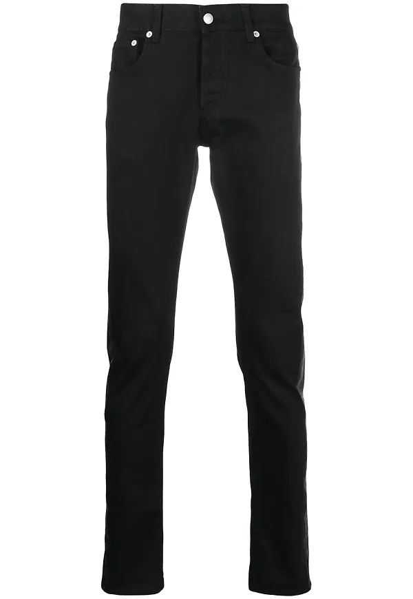 Alexander McQueen jeans med kontrastpanel - Svart