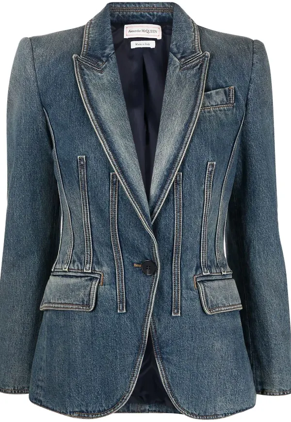 Alexander McQueen jeansjacka - Blå