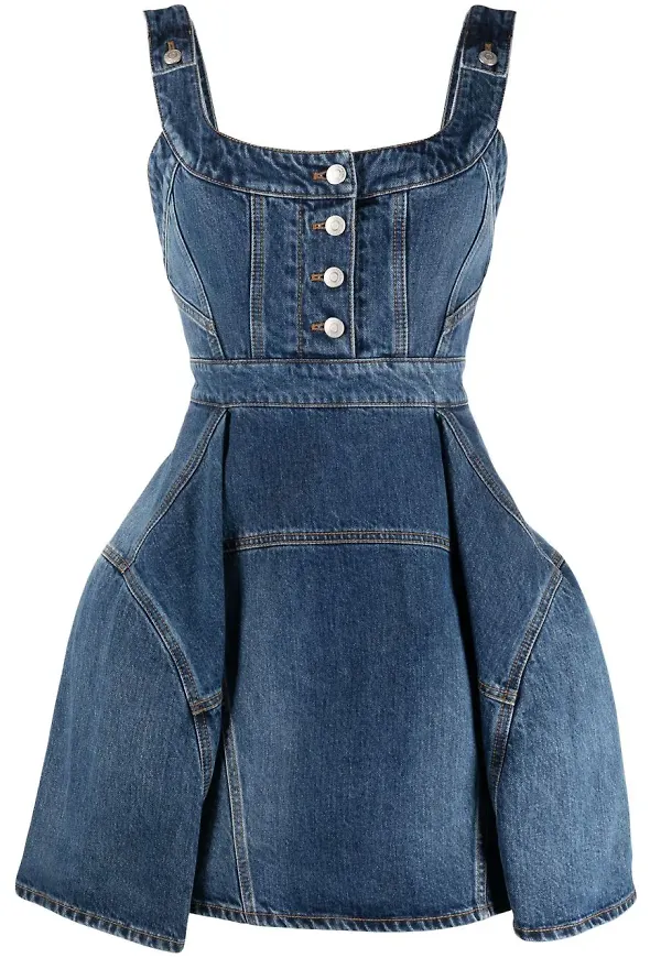Alexander McQueen jeansklänning - Blå
