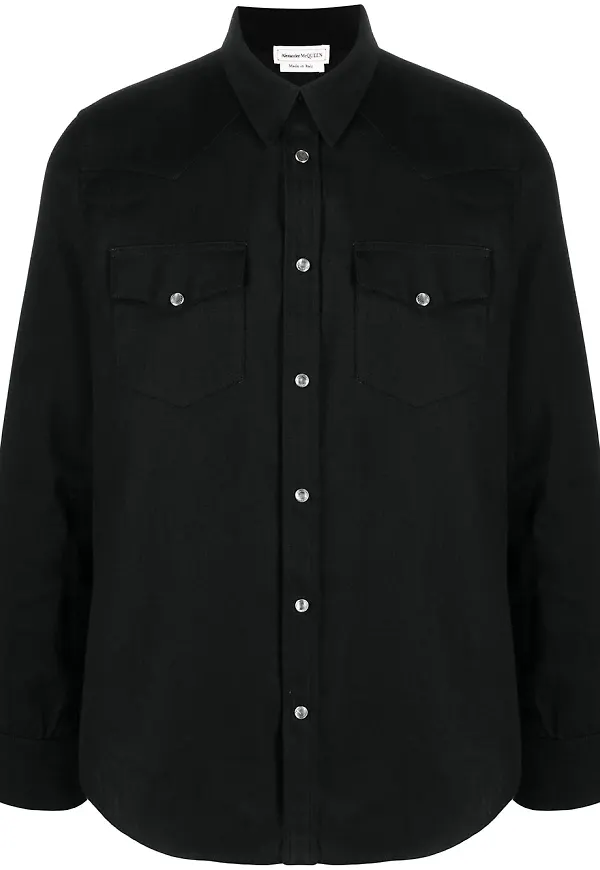 Alexander McQueen jeansskjorta - Svart