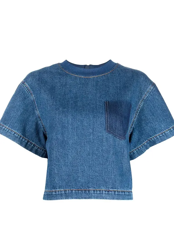 Alexander McQueen jeanstopp med logotyp - Blå